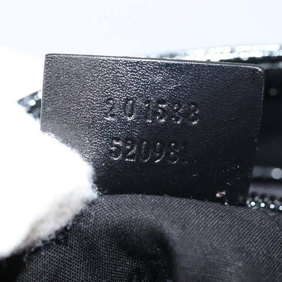 GUCCI GG implementation Shoulder Bag Silver Black 201538 Auth ki4758A - Picture 11 of 16